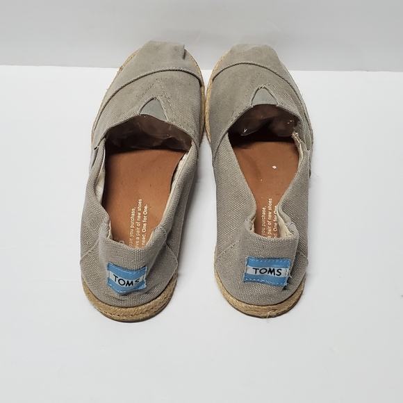 TOMS Khaki Alpargata Rope Espadrille Slip-On flats -Women's sz 5.5 Pre-owned - Picture 3 of 7